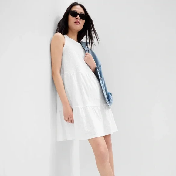 GAP Factory | Dresses | Nwt Gap Tiered Tank Dress Color Optic White Size Xlarge | Poshmark GAP Factory | Dresses | Nwt Gap Tiered Tank Dress Color Optic White Size Xlarge | Poshmark